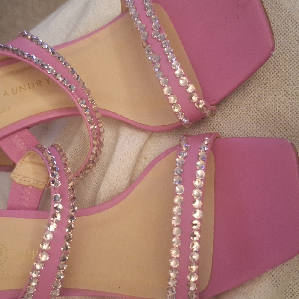 Chinese Laundry Pink Rhinestone Heels - Picture 7 of 7